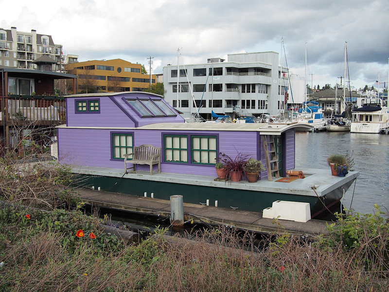 purple house boat