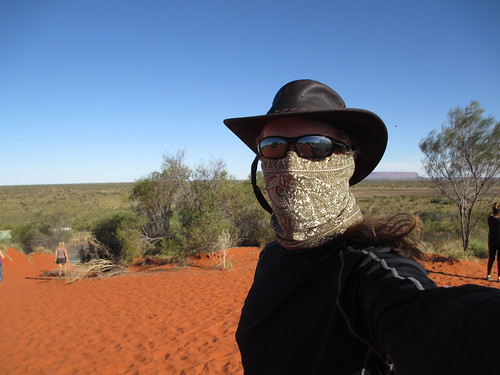 Protected from flies in the Red Centre