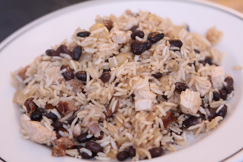 Rice and Beans with Bacon, Chorizo, and Chicken