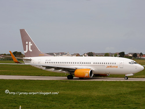 OY-JTT Boeing 737-73S(WL) by Jersey Airport Photography