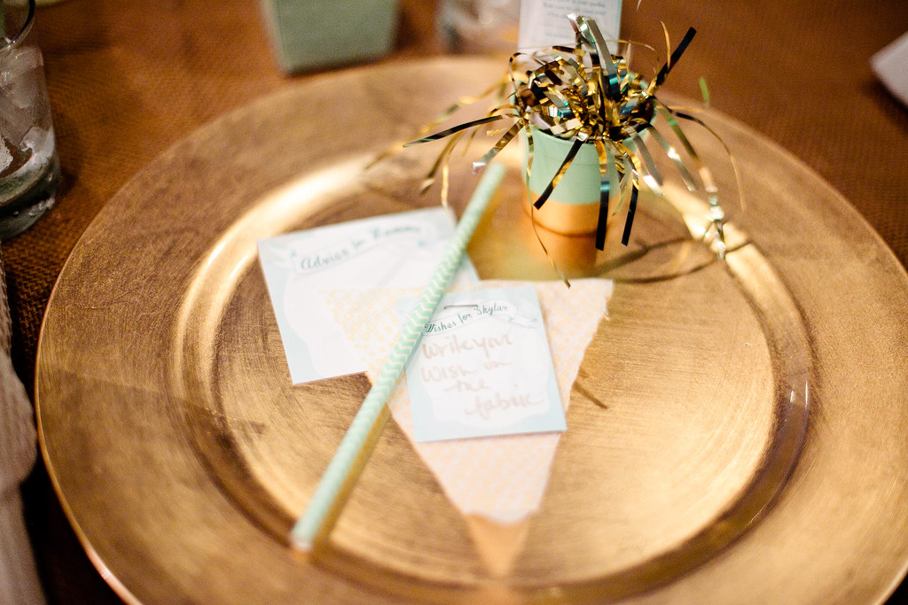 Mint + Gold Baby Shower
