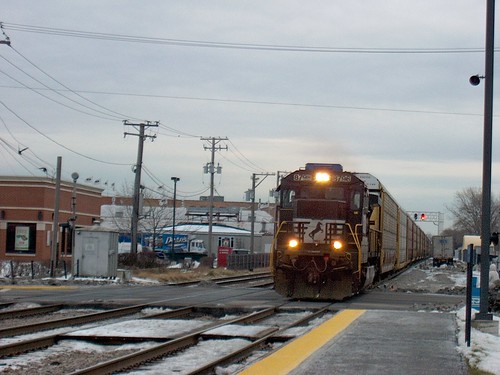 A westbound Norfolk Southern transfer train.  Elmwood Park Illinois.  December 2006. by Eddie from Chicago