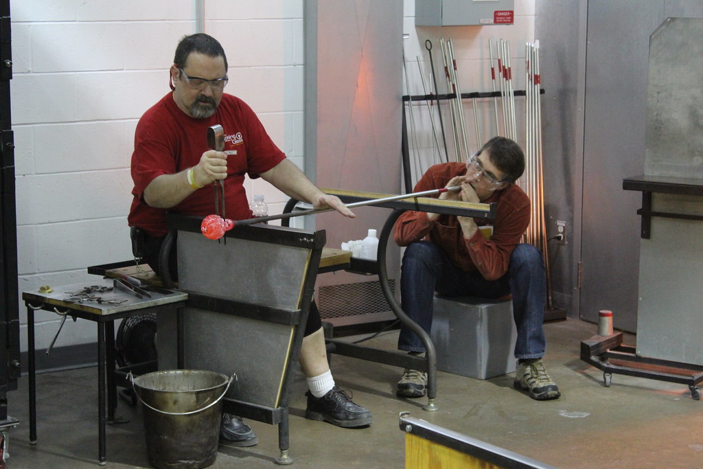 Dad blowing glass #3.