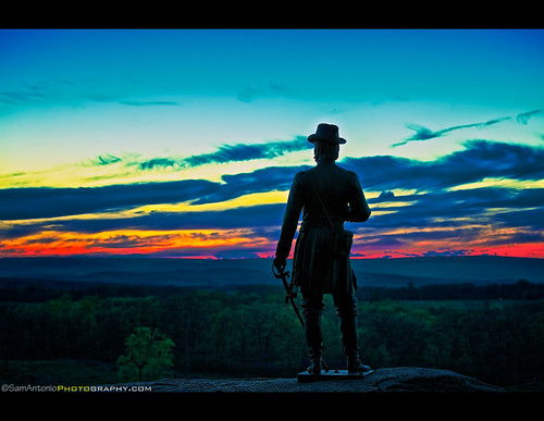 Major General Gouverneur Kemble Warren - "Hero of Little Round Top" and the Guardian of the Gettysburg Sunset by Sam Antonio Photography