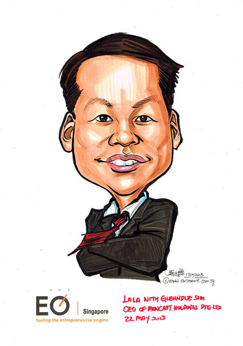Glenndle Sim caricature for EO Singapore