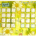Art journaling calendar April page