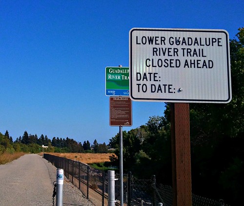 Guadalupe River Trail Closed Ahead