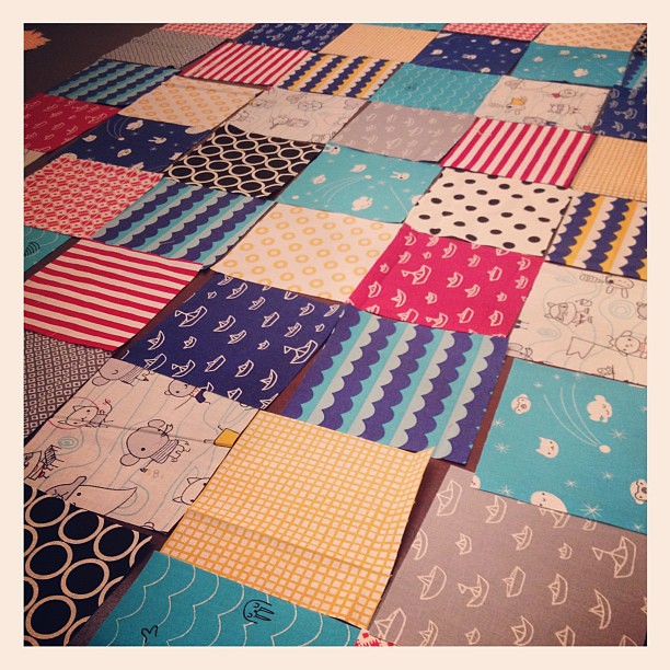 Working on a lap quilt for my littlest boy with some super cute @cloud9