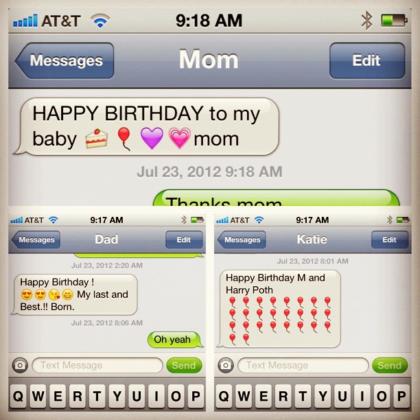 My birthday texts. This family s emoji | Flickr - Photo Sharing!
