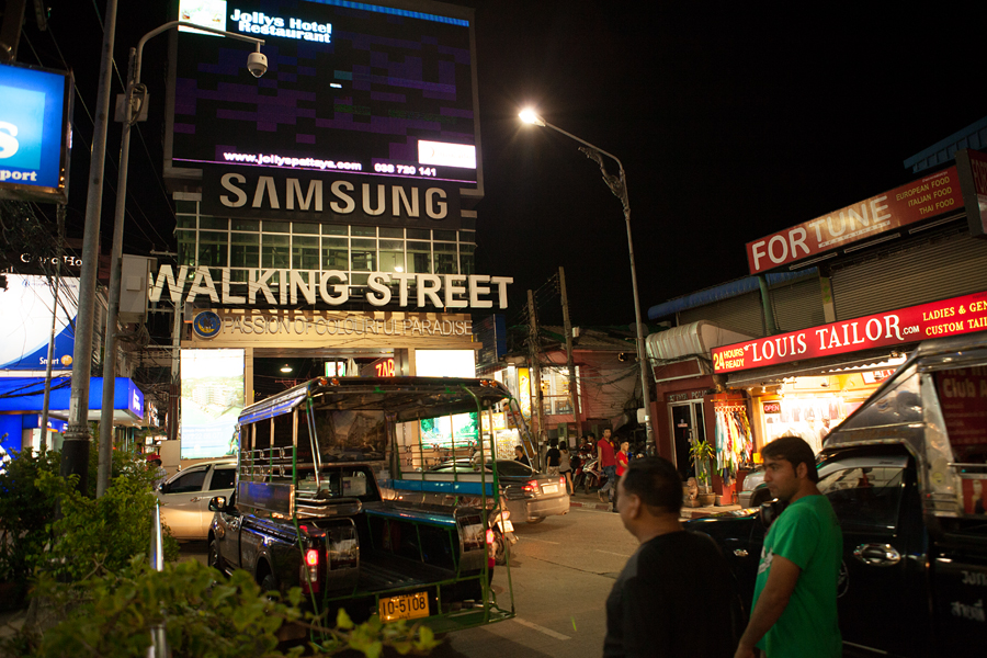 Walking street, Паттайя, фотосъемка в Тайланде