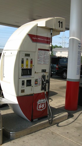 Modern gasoline pump at a local Phillip's 66 convenience gasoline station.  Bridgeview Illinois.  Early August 2012. by Eddie from Chicago