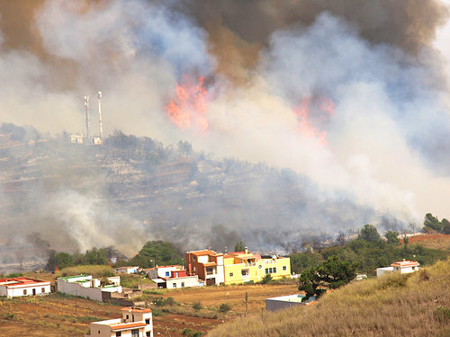 Forest Fires at Erjos, Tenerife Aug 2012