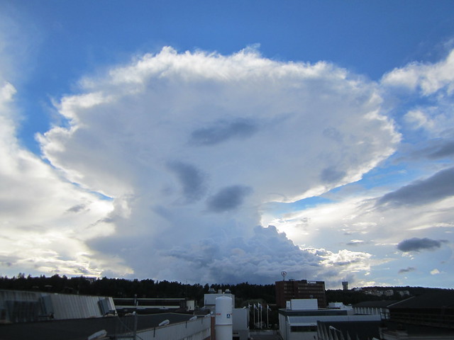 Mushroom cloud on a Blue Sky Day