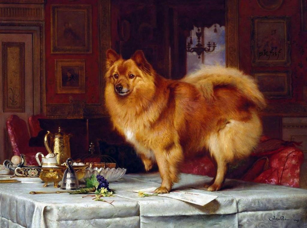 Marco on the Queen's Breakfast Table by Charles Burton Barber, 1893