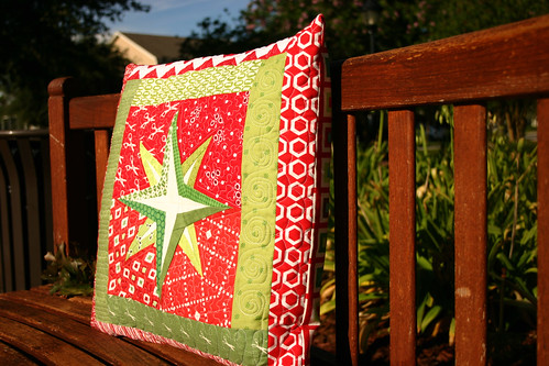 Mariner Star pillow - side view