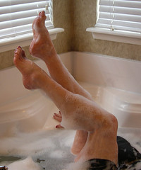 Me in bubble bath tub.