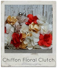 how to make chiffon floral clutch