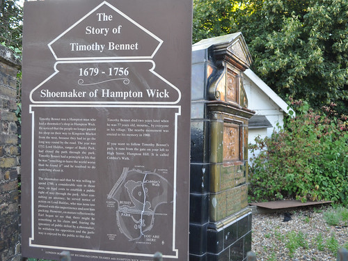 Monument to Timothy Bennet, shoemaker of Hampton Wick