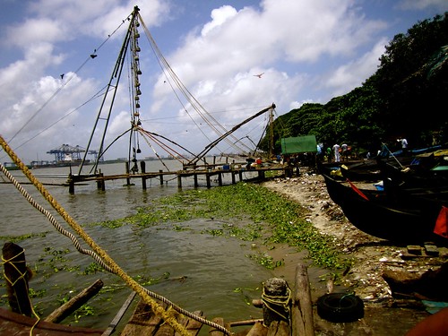 Chinese fishing net in Fort Cochin.