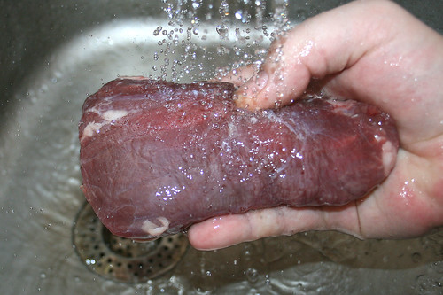 15 - Fleisch waschen / Wash meat