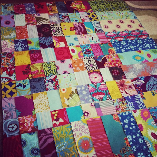 Working on my layout for my AMH fanatic quilt