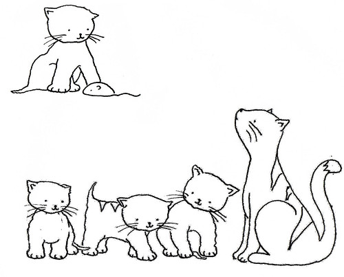 Kittens Embroidery Pattern