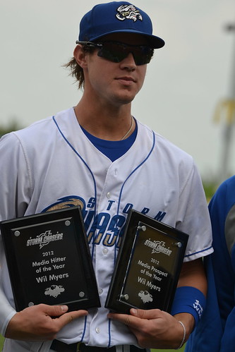 Wil Myers with his awards