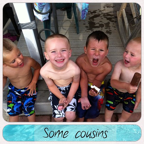 A few cousins at the pool