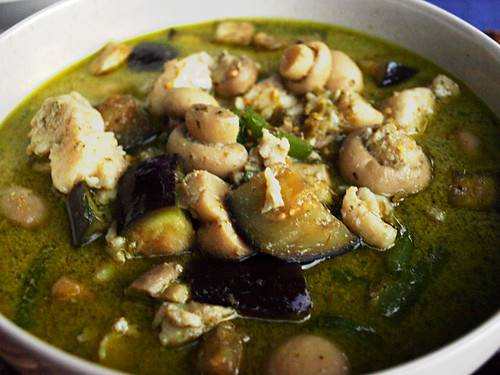 Thai Green Curry of Fish and Aubergine