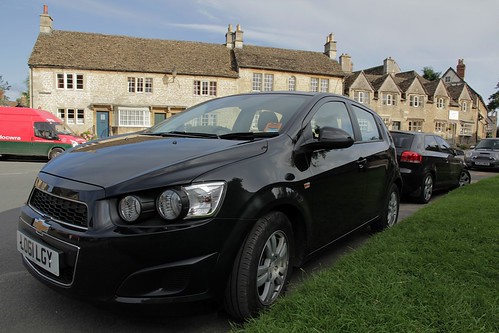 Rocking the Chevy Aveo in Lacock. If you've seen a BBC costume drama, you've seen this town