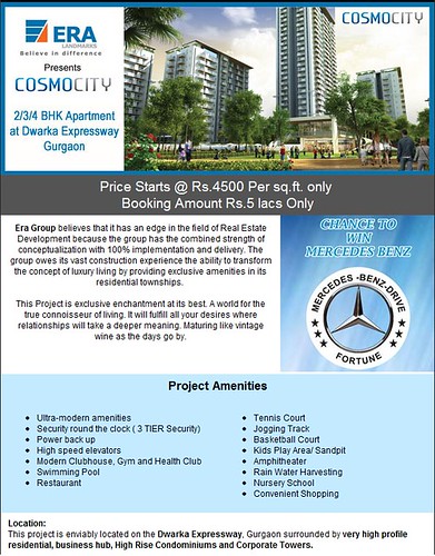 ERA Landmarks Cosmocity 2,3,4 BHK Apartment at Dwarka Expressway Gurgaon by jungle_concrete