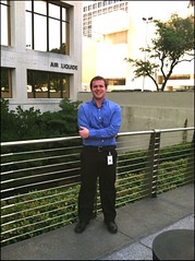 Ian Dowling outside of Air Liquide headquarters in Houston, TX by LAUSatPSU