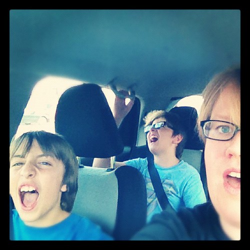 No one looks cool singing aloud on the car