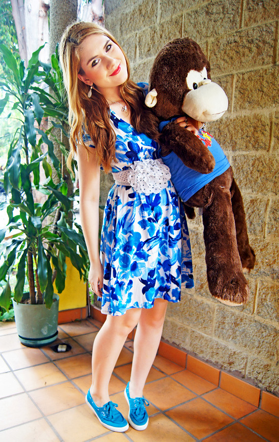 Floral dress and Monkey by The Joy of Fashion (10)