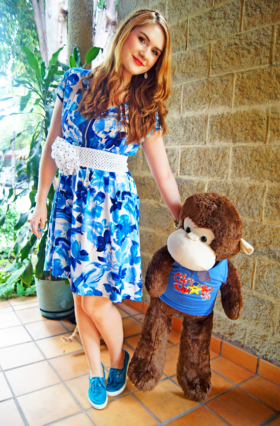 Floral dress and Monkey by The Joy of Fashion (1)