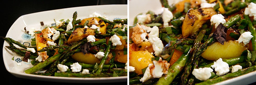 Grilled Asparagus and Peach Salad, photo by Lady Smokey