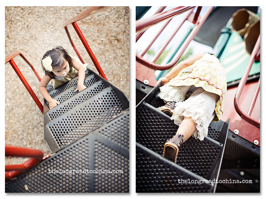 Playground steps collage