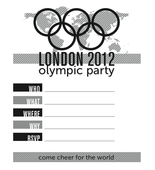 olympic party invites are my