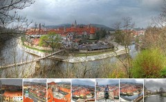 Fotos panoramicas Cesky Krumlov ciudad medieval Republica Checa
