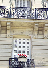 French balconies and lamp posts