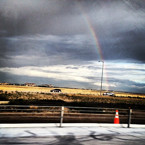 Rainbow over the Denver plains