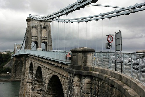 Then back to the Welsh mainland via the Menai Bridge, the first modern suspension bridge and a remarkable sight