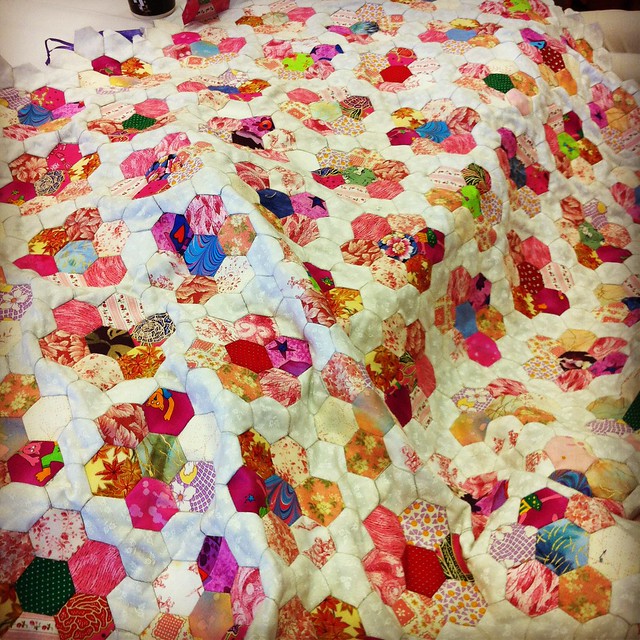 Barbara's flower garden quilt