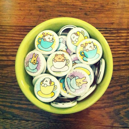 Teacup Animals Button Set that I made.