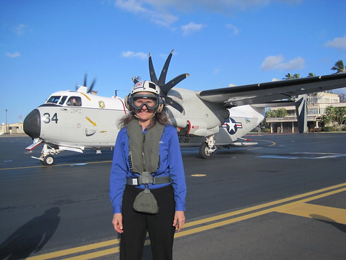 Diane Ley, State Executive Director, Hawaii Farm Service Agency, prepares to depart Hickam Air Force Base for the Great Green Fleet demonstration. USDA Photo. 