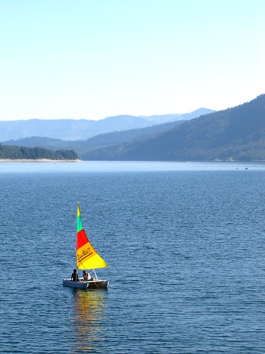 colorful sail on the water