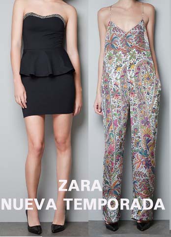 Vestido Peplum y mono de Zara 2012