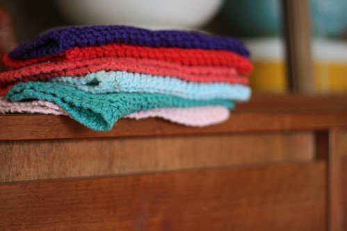 crocheted wash cloths
