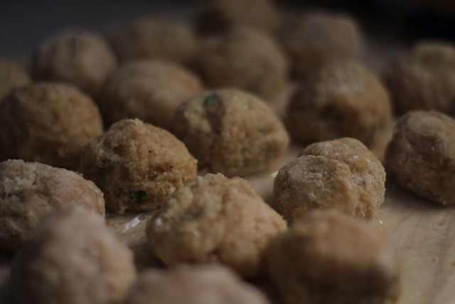 Chicken Meatballs with Mushrooms