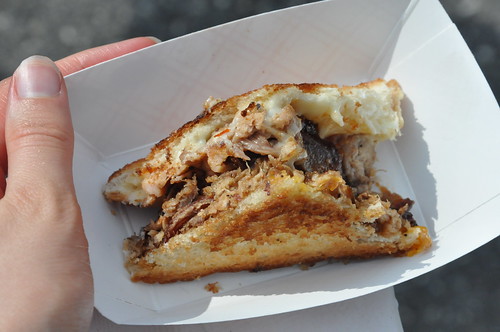 BBQ pork grilled cheese from Vernalicious